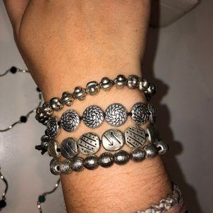 Silver Stack Braclets